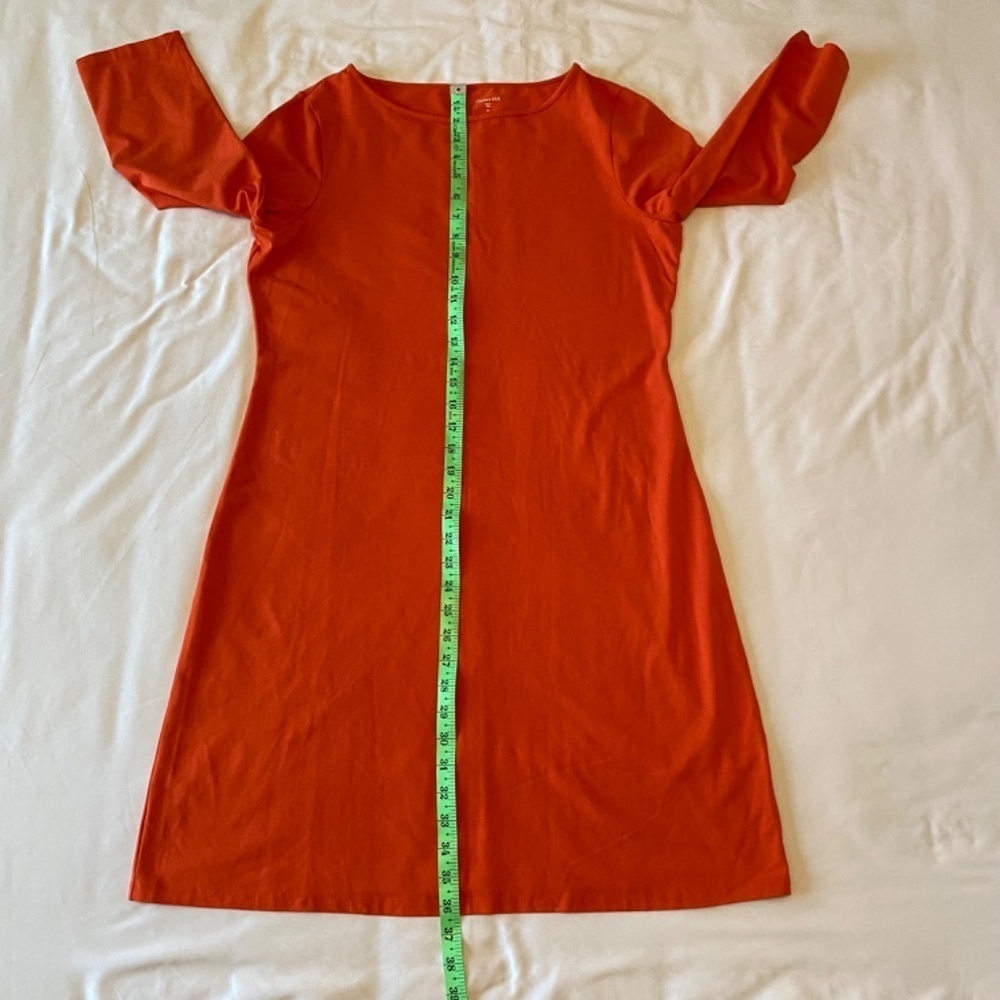 Garnet Hill-Favorite A Line Dress-3/4 Sleeve-Burnt Orange-Women's Size Medium - Picture 5 of 8